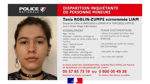 Bordeaux : disparition inquiétante d’une adolescente, un appel à...